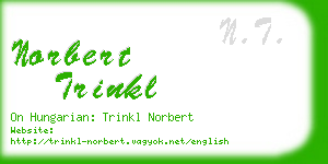 norbert trinkl business card